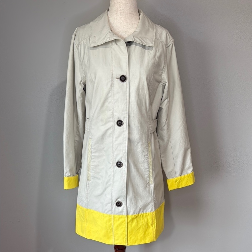 Eddie Bauer Women's Gray and Yellow Coat